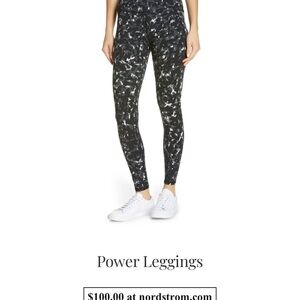 Sweaty Betty Black and White Floral Leggings